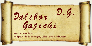 Dalibor Gajicki vizit kartica